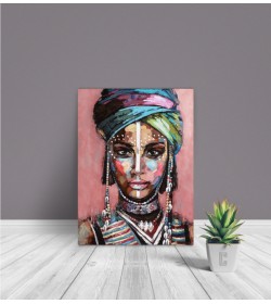 Πίνακας Σε Καμβά : Desert Lady in a turban painting