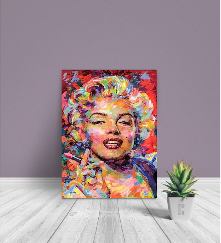 Πίνακας Σε Καμβά : colorful paint Marilyn Monroe