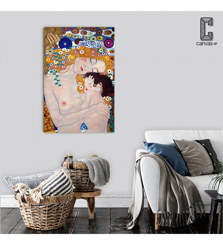 Πίνακας σε καμβά Klimt Η μητέρα στη τέχνη
