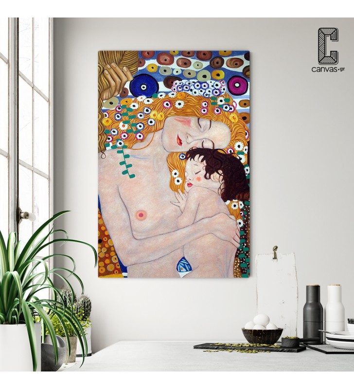 Πίνακας σε καμβά Klimt Η μητέρα στη τέχνη