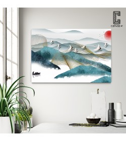 Πίνακας σε καμβά Mountain Chinese Painting