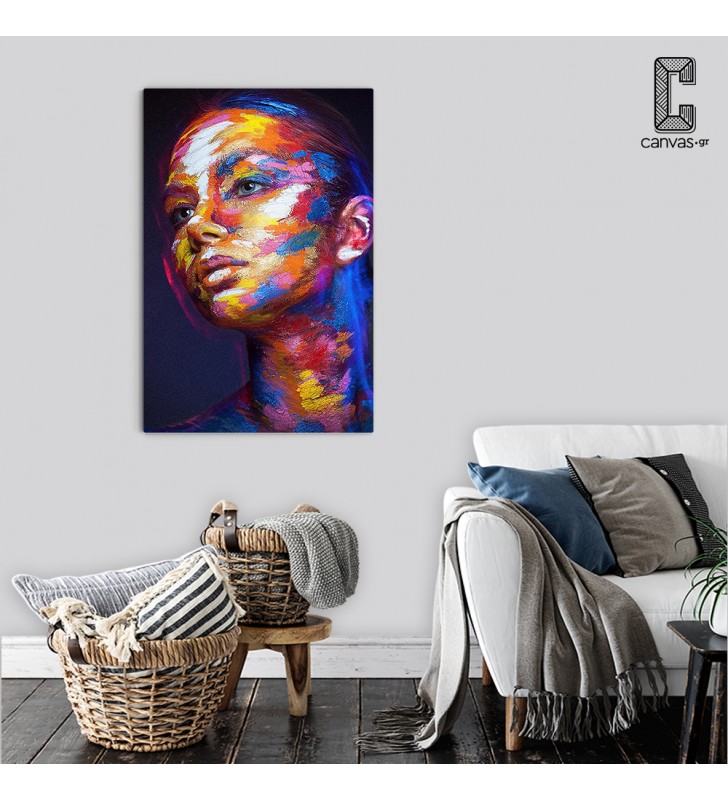 Πίνακας σε καμβά Woman Portrait Abstract Colors